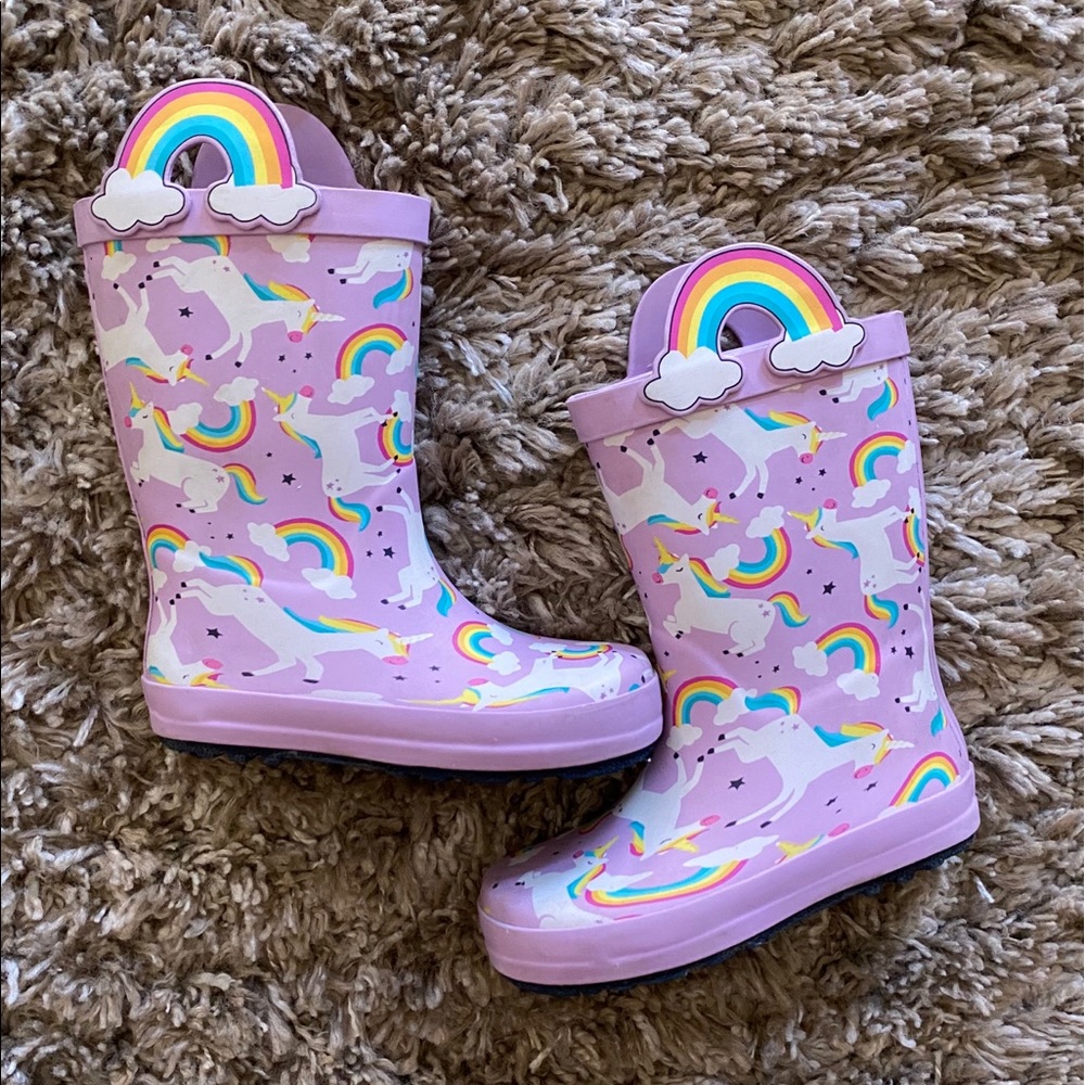 Cat & Jack Toddler Unicorn & Rainbows Rainboots